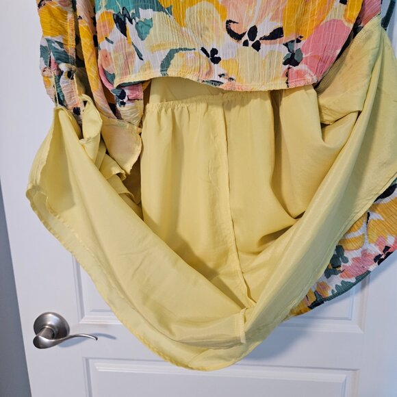 Loft Lined Flower print dress - Picture 4 of 5